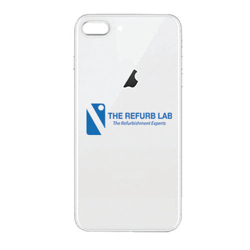 iPhone 8 Plus Compatible Back Glass - White (Big Hole)