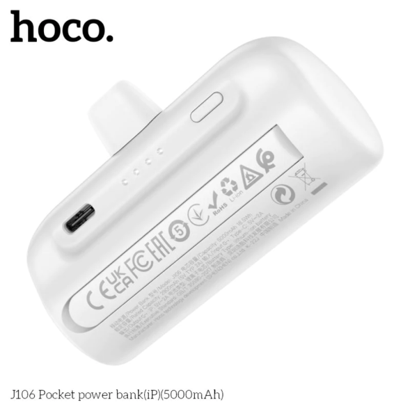 Hoco J115 Fast Smart Charging Power Bank 5000mAh - White wholesale mobile accessory