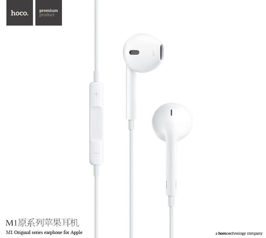 HOCO M1 Original Series earphones 3.5mm Jack - White