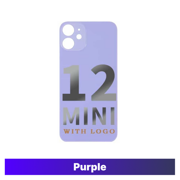 iPhone 12 Mini Compatible Back Glass - Purple (Big Hole)