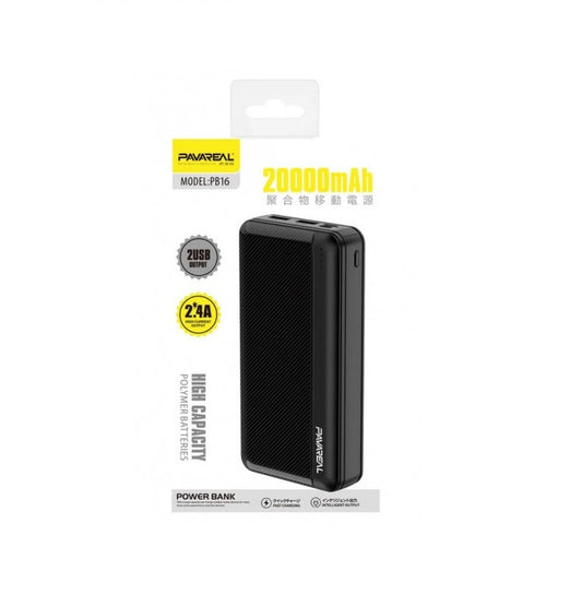 Pavareal PB16 Power Bank 20000mAh - Black