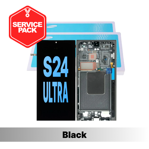 Samsung Galaxy S24 Ultra LCD Touch Digitizer [Service Pack] - Titanium Black [Frame]