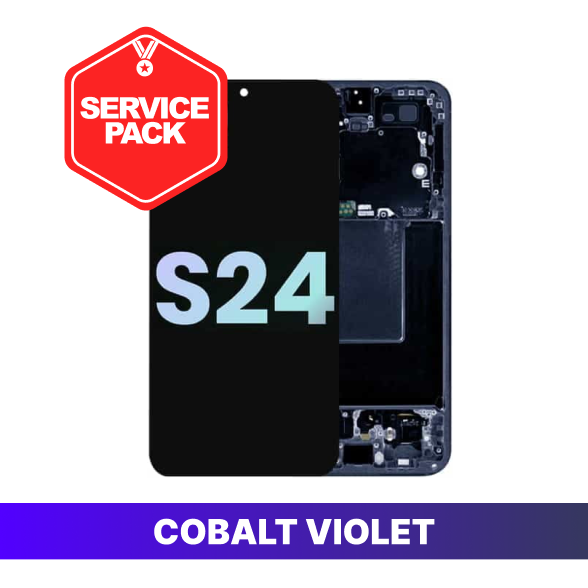 Samsung Galaxy S24 LCD Touch Digitizer [Service Pack] - Cobalt Violet [Frame]