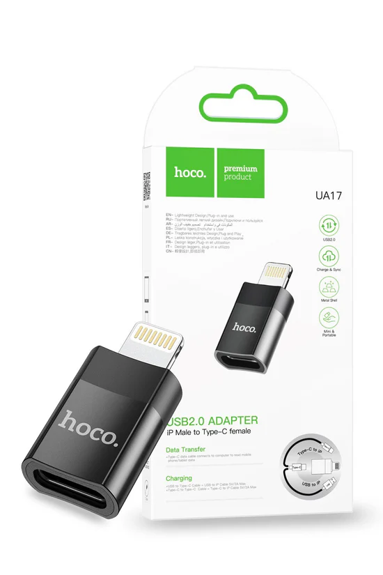 HOCO UA17 iP Male to Type-C female USB2.0 adapter