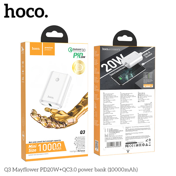 HOCO Q3 Mini Power Bank (10000mAh) - White