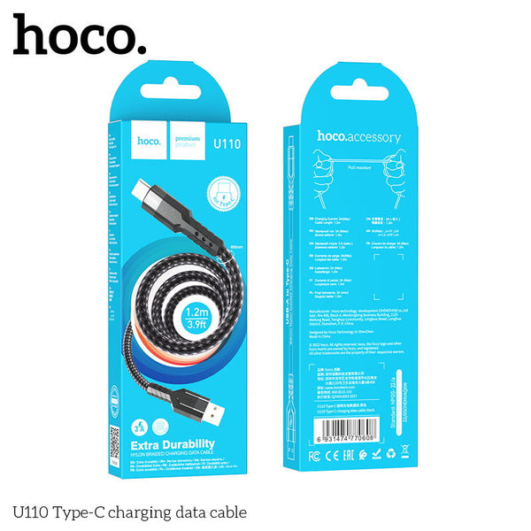 U110 Type-C charging data cable Black