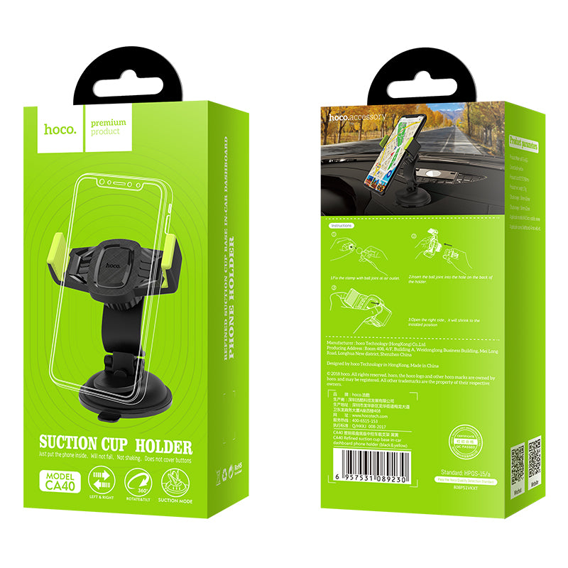 HOCO CA40 Refined Suction Cup in-car Mount Car Holder – mobiledirectau