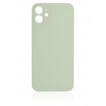 iPhone 12 Compatible Back Glass  with Logo  - Green (Big Hole)