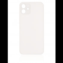 iPhone 12 Compatible Back Glass - White (Big Hole)