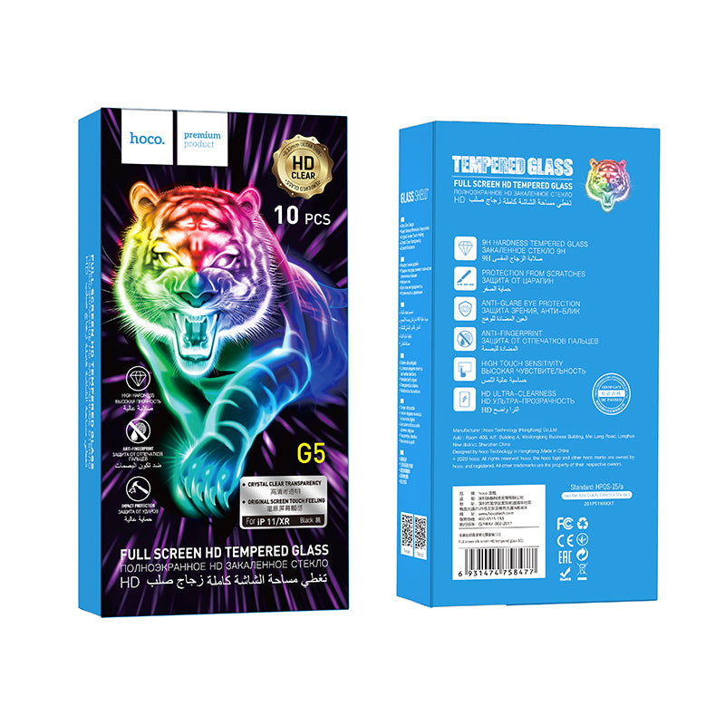 HOCO G5 Full Silk Screen HD Tempered Glass For iP12 Pro Max - 10 Pack