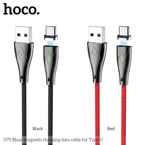 HOCO U75 Blaze magnetic Micro charging Cable - Black