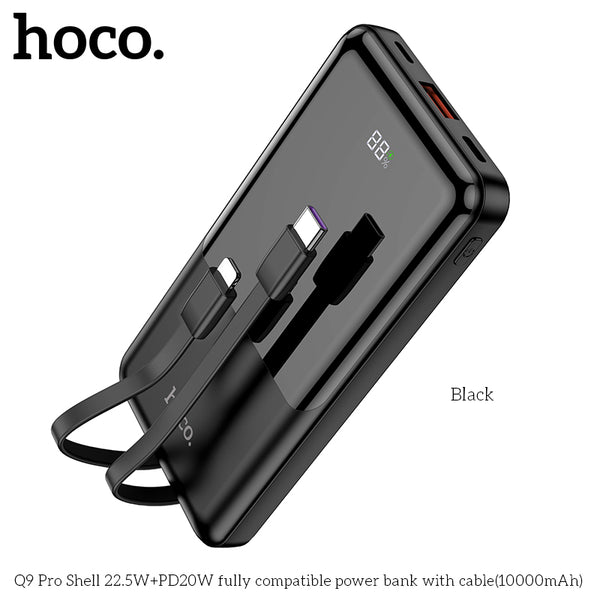 HOCO Q9 Pro Shell 22.5W+PD20W fully compatible power bank with cable(10000mAh)