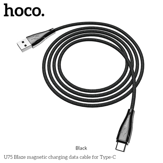 HOCO U75 Blaze magnetic Micro charging Cable - Black