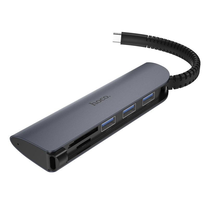 HOCO Type-C hub HB17 Easy connect USB3.0*3 + SD + TF – mobiledirectau