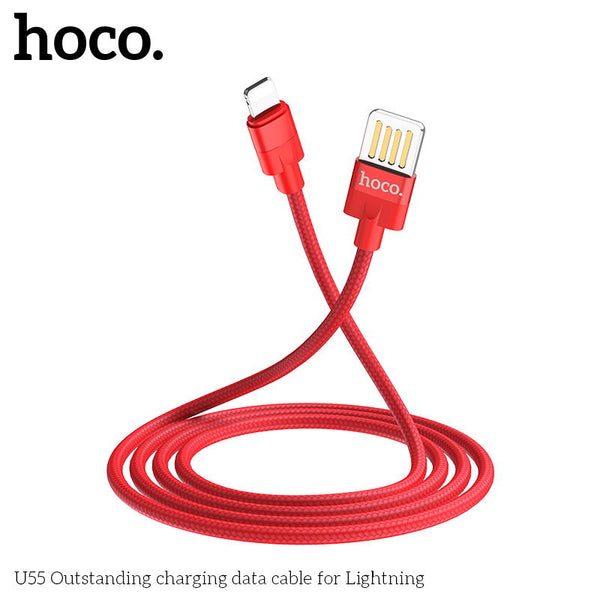 U55 Outstanding charging data cable for iPhone Lightning - Red