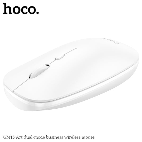 HOCO GM15 Art dual-mode business wireless mouse - White
