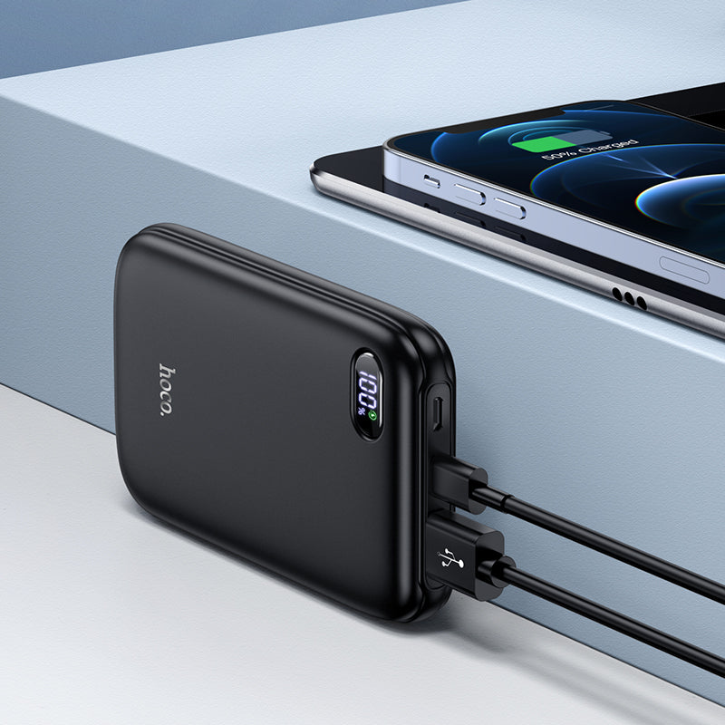 HOCO Q2 Portable PD Fast Charger Power Bank with LED Display (10000mAh) - Black
