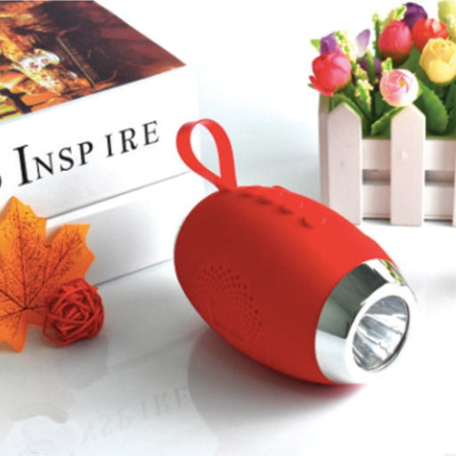 BS126 Bluetooth Mini Wireless Speaker with LED Torch - Red