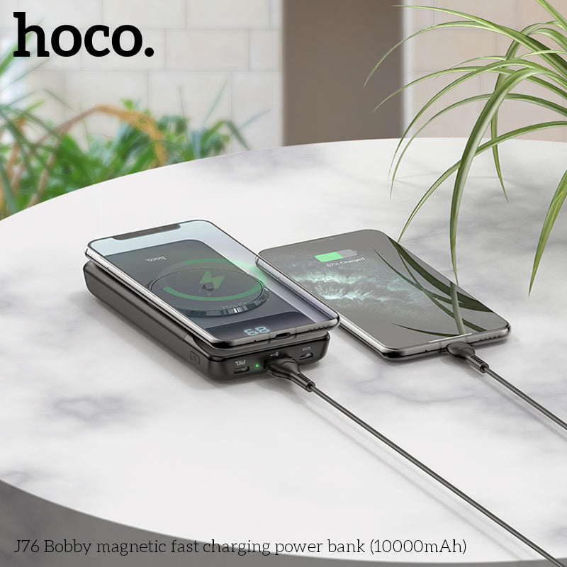 J76 Bobby magnetic fast charging power bank(10000mAh) Black