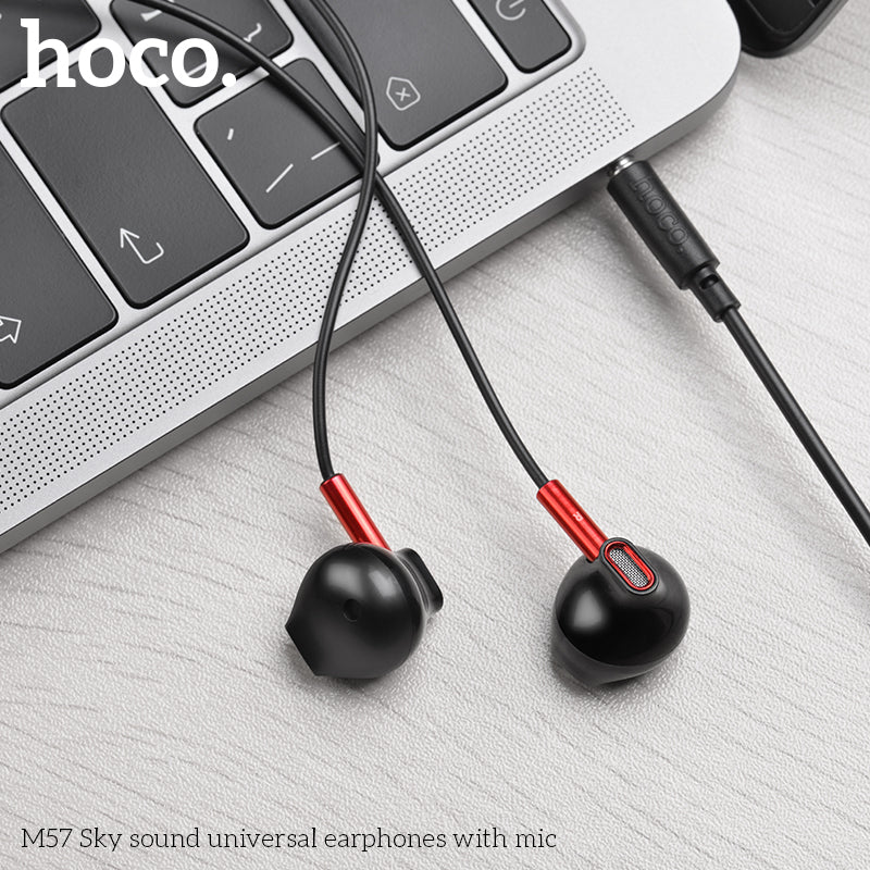 HOCO M57 Stereo Wired Headset with Mic - White