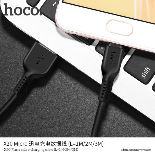 HCOO X20 Micro Charging Cable - White (L=3M)