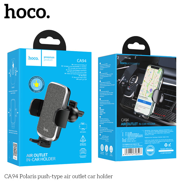 HOCO CA94 Polaris push-type air outlet car holder