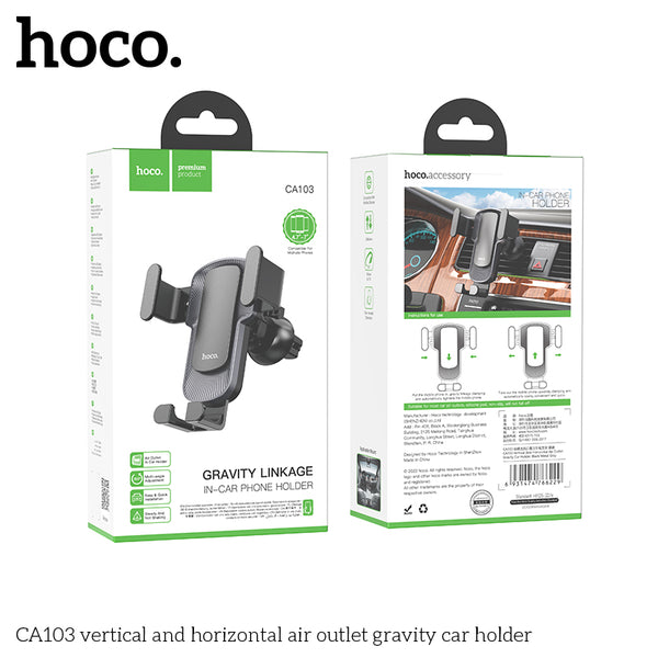 HOCO CA103 vertical and horizontal air outlet gravity car holder