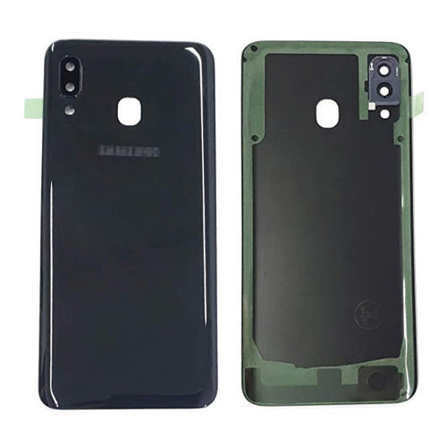 Samsung Galaxy A20 Compatible Back Cover with Adhesive - Black