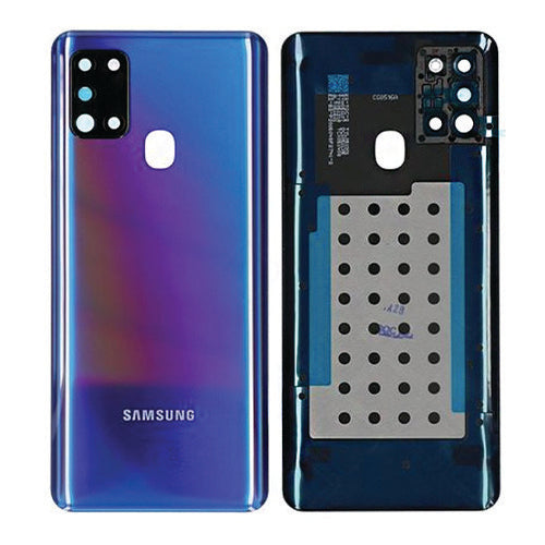 Samsung Galaxy A21S Compatible Back Cover with Adhesive - Blue