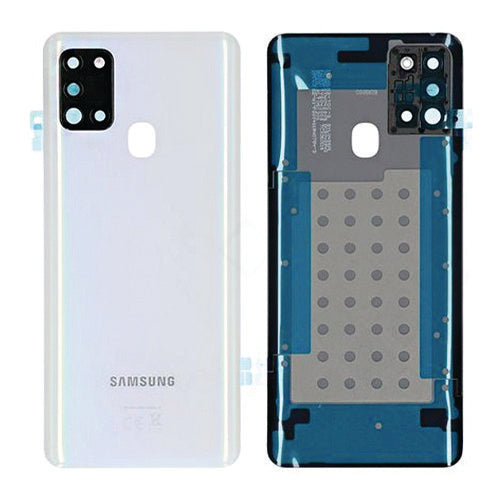 Samsung Galaxy A21S Compatible Back Cover with Adhesive - White