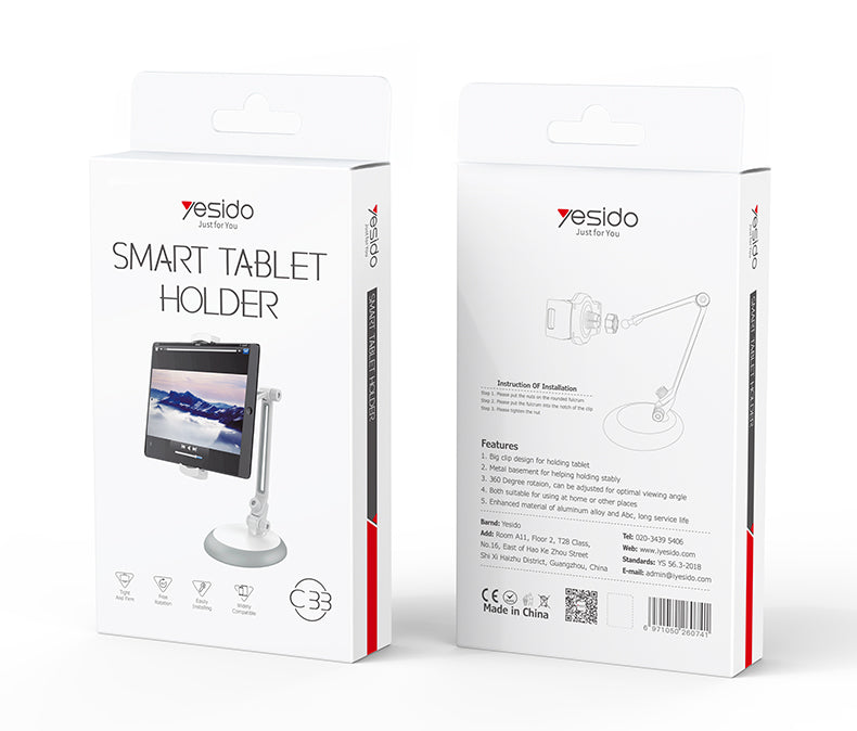 YESIDO Long Tablet & Phone Holder C33