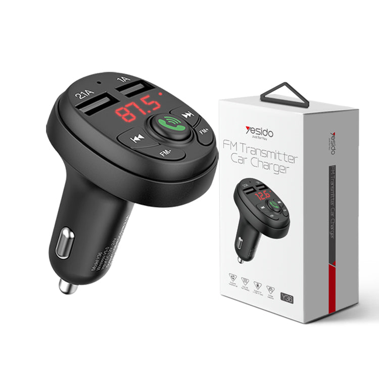 YESIDO Bluetooth 5.0 FM Transmitter- Y36