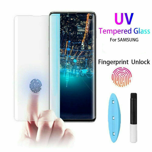 Tempered Glass with UV Glue for Galaxy S8/S9 Plus - 2 Pack