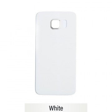 Samsung Galaxy S6 Edge Compatible Back Glass Replacement - White back glass replacement part