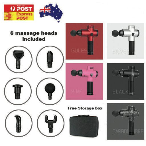 Rechargeable Massage Gun - 16.8V 30 Gears with LCD (Black)