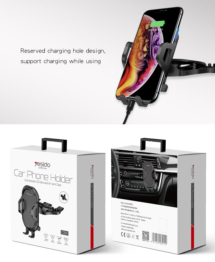 YESIDO CD Slot Phone Holder C84