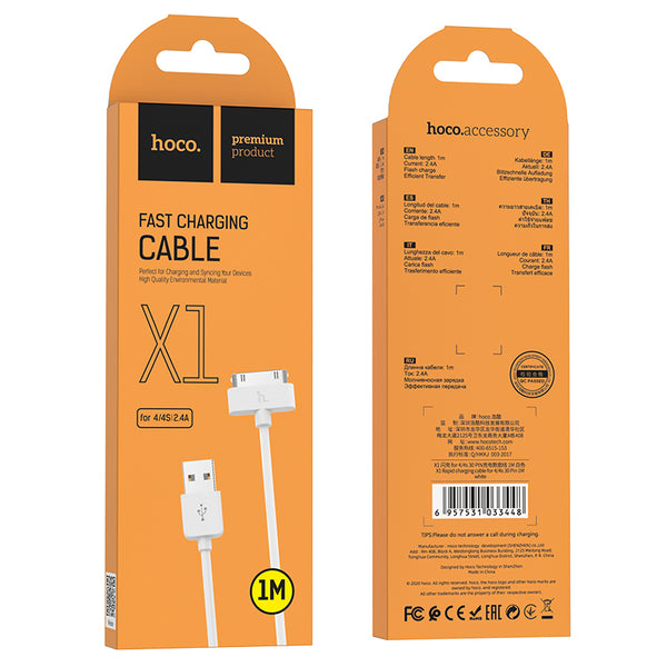 HOCO X1 iPhone 30 PIN Charging Cable 4S (L-1M)