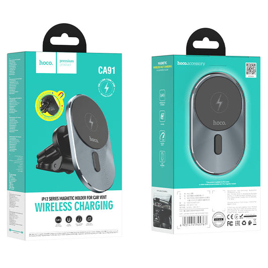 Hoco CA91 Magic magnetic wireless fast Car Phone Holder wholesale mobile accessory