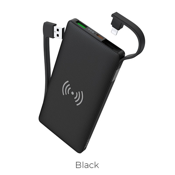 HOCO S10 Portable Wireless Charger Power Bank (10000mAh) - Black