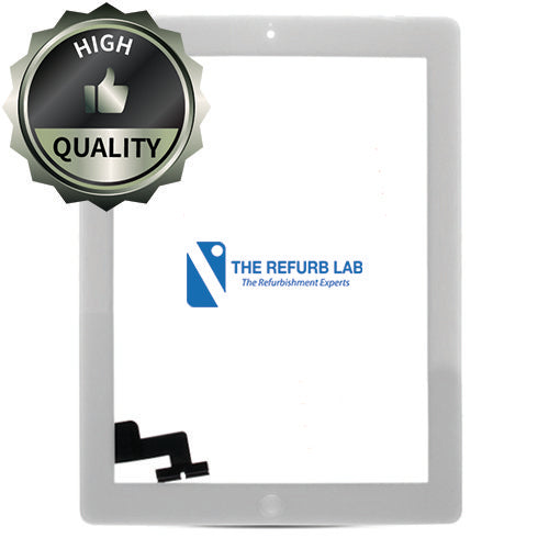 iPad 2 (2012)  Digitizer with Home Button Flex White (High Quality)
