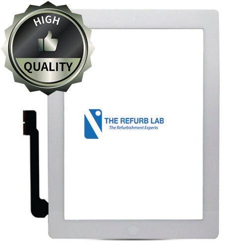 iPad 3/4 (2012/2013) Digitizer with Home Button Flex White (High Quality)