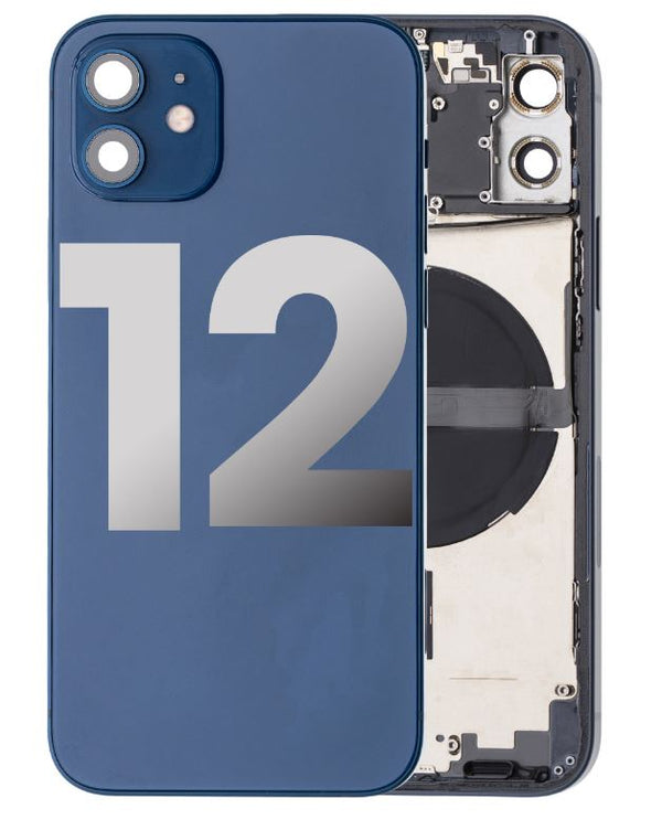 iPhone 12 Housing With Parts (NO Charging Port) - Blue