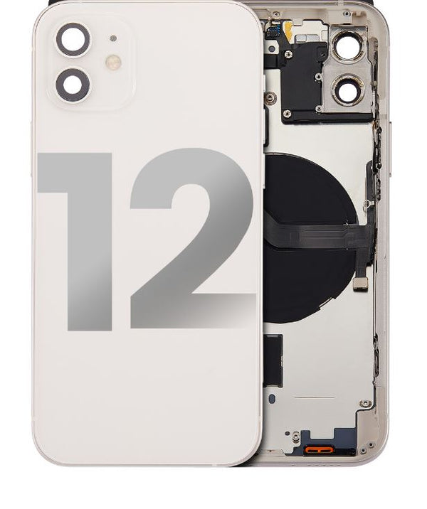 iPhone 12 Housing With Parts (NO Charging Port) - White