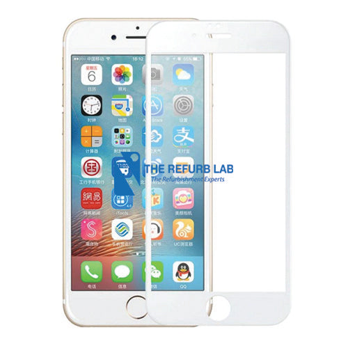 3D Full Coverage Tempered GLASS Screen Protector for iPhone 6 White