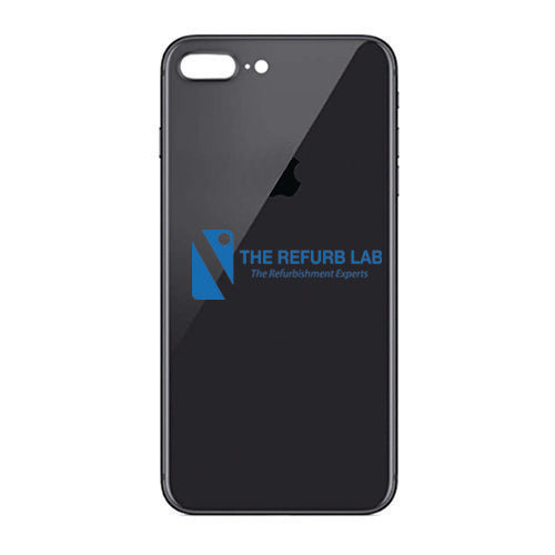 iPhone 8 Plus - Compatible Back Glass - Black (Big Hole)