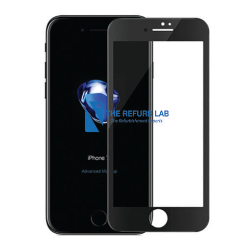 3D Full Coverage Tempered GLASS Screen Protector for iPhone 7/8 Black - 15 Pack