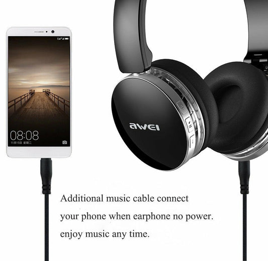 Awei A500BL Foldable HiFi Stereo Wireless Headphones
