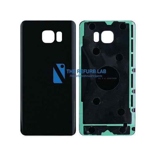 Samsung Galaxy Note 5 Compatible Back Cover with Adhesive - Black