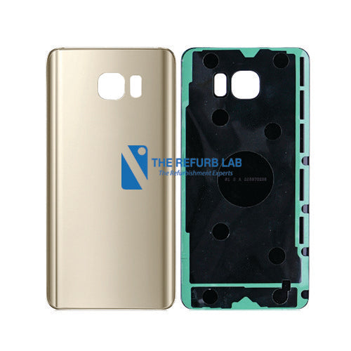 Samsung Galaxy Note 5 Compatible Back Cover with Adhesive - Gold
