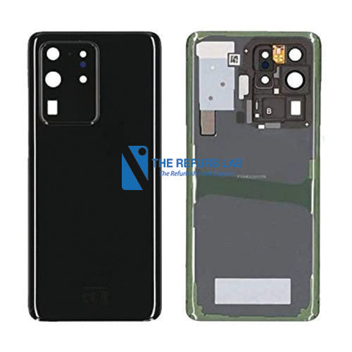 Samsung Galaxy S20 Ultra Back Glass Replacement - Black back glass replacement part